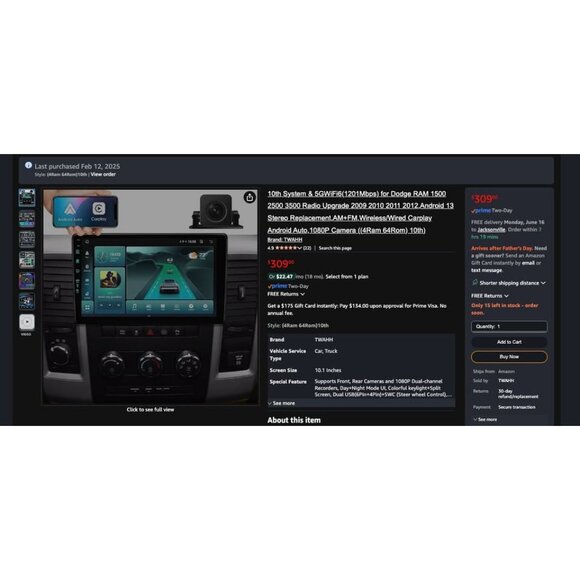 Dodge RAM 1500-3500 Android 13 Stereo Upgrade (2009-2012) - Picture 7 of 7